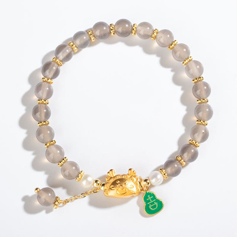 Year of the Dragon Red Agate Luck Bracelet 6mm
