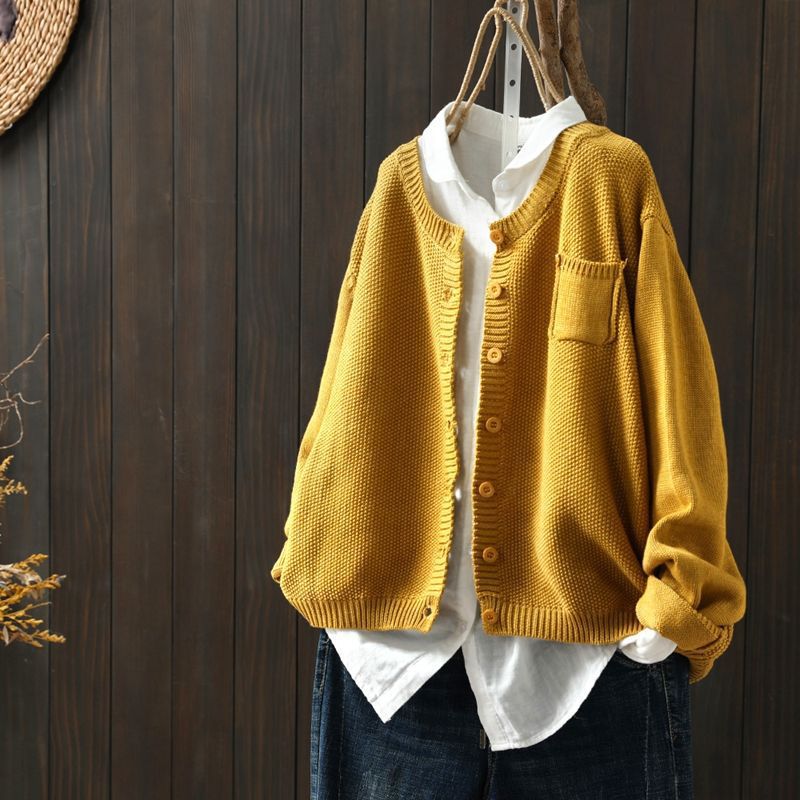 Sarah | Comfy Knit Cardigan With Button Detail for
